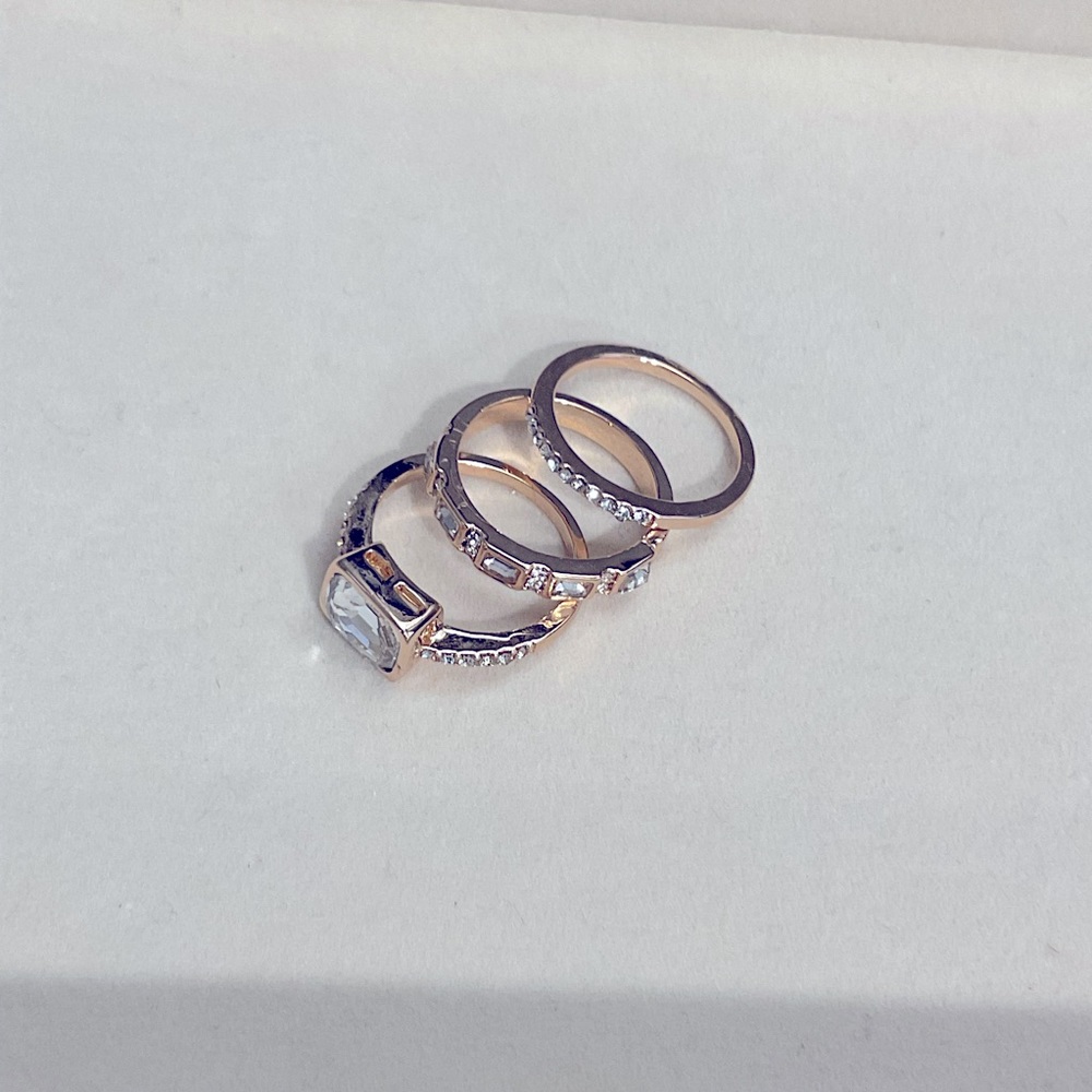 3pc 14k Gp Stackable Rings Size 7 - image 4